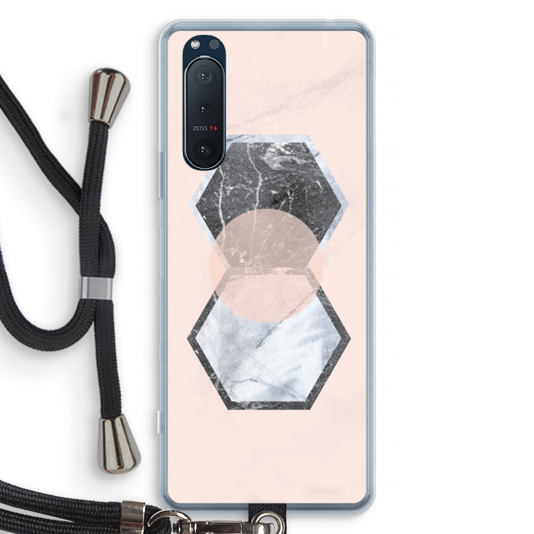 Creatieve toets: Sony Xperia 5 II Transparant Hoesje met koord