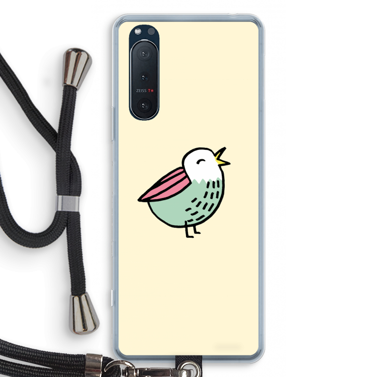 Birdy: Sony Xperia 5 II Transparant Hoesje met koord