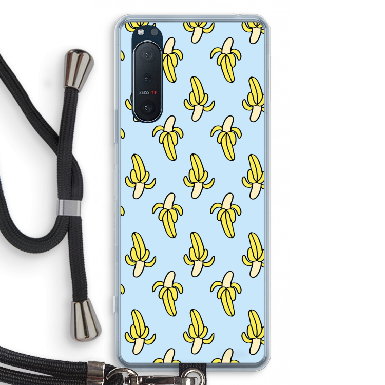 Bananas: Sony Xperia 5 II Transparant Hoesje met koord