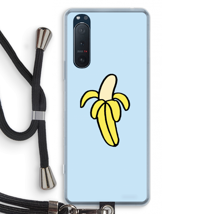 Banana: Sony Xperia 5 II Transparant Hoesje met koord