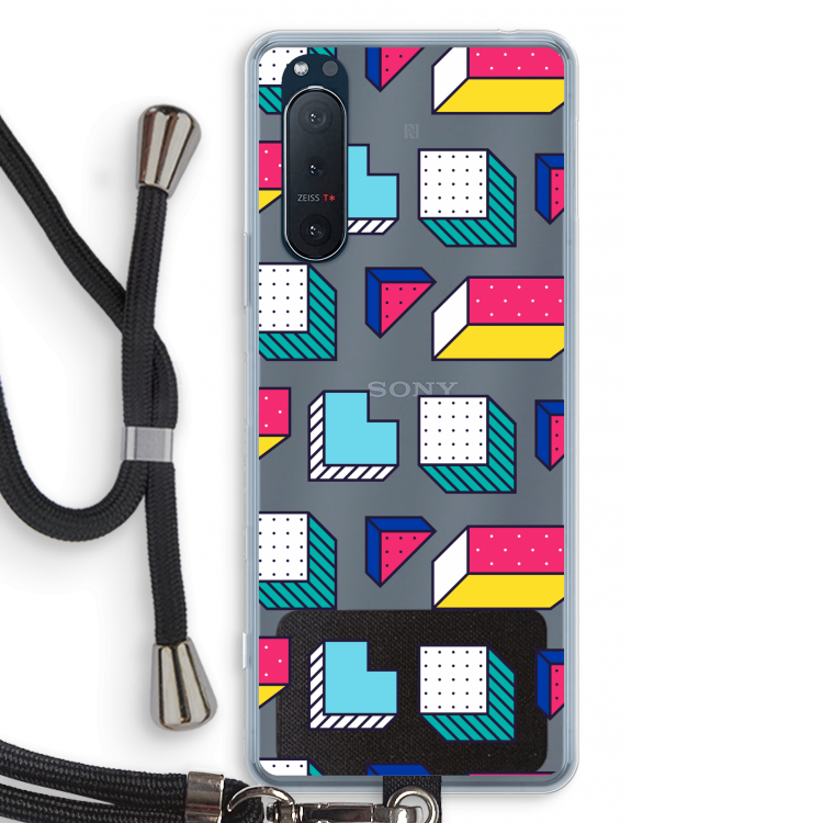 8-bit N°7: Sony Xperia 5 II Transparant Hoesje met koord