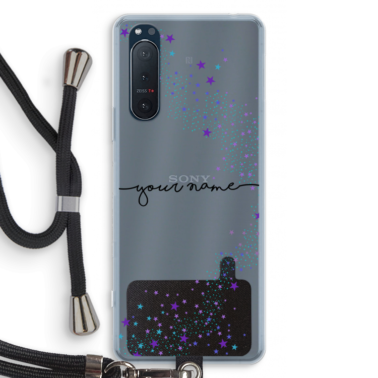 Sterren: Sony Xperia 5 II Transparant Hoesje met koord