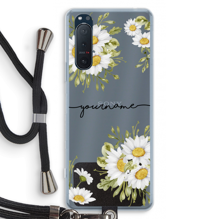 Daisies: Sony Xperia 5 II Transparant Hoesje met koord