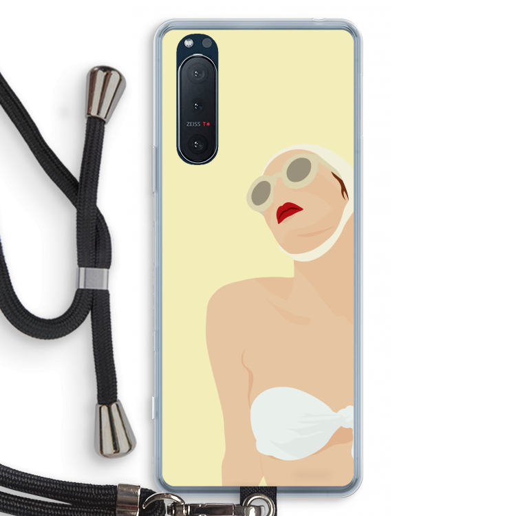 Summer: Sony Xperia 5 II Transparant Hoesje met koord