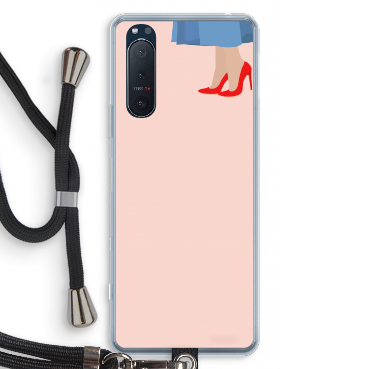High heels: Sony Xperia 5 II Transparant Hoesje met koord