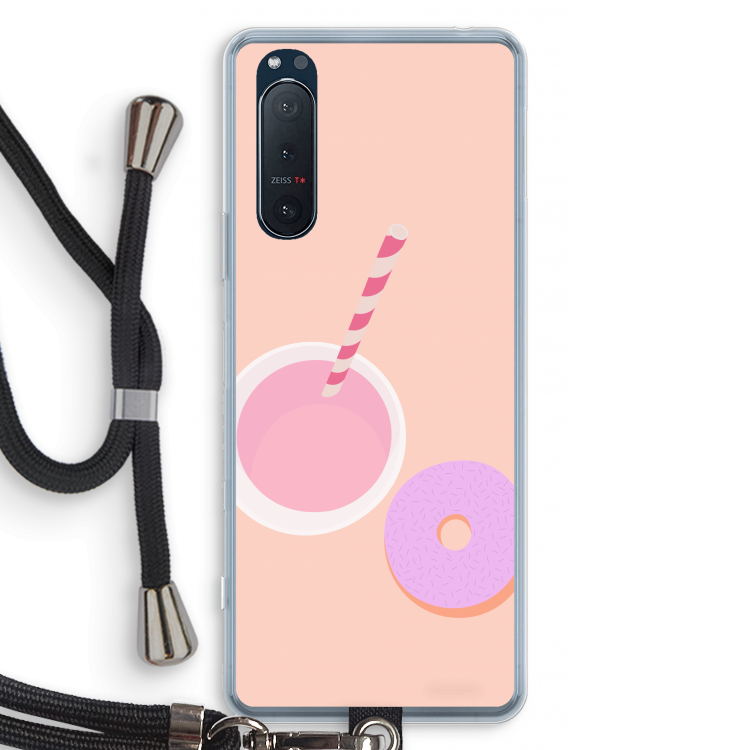 Donut: Sony Xperia 5 II Transparant Hoesje met koord