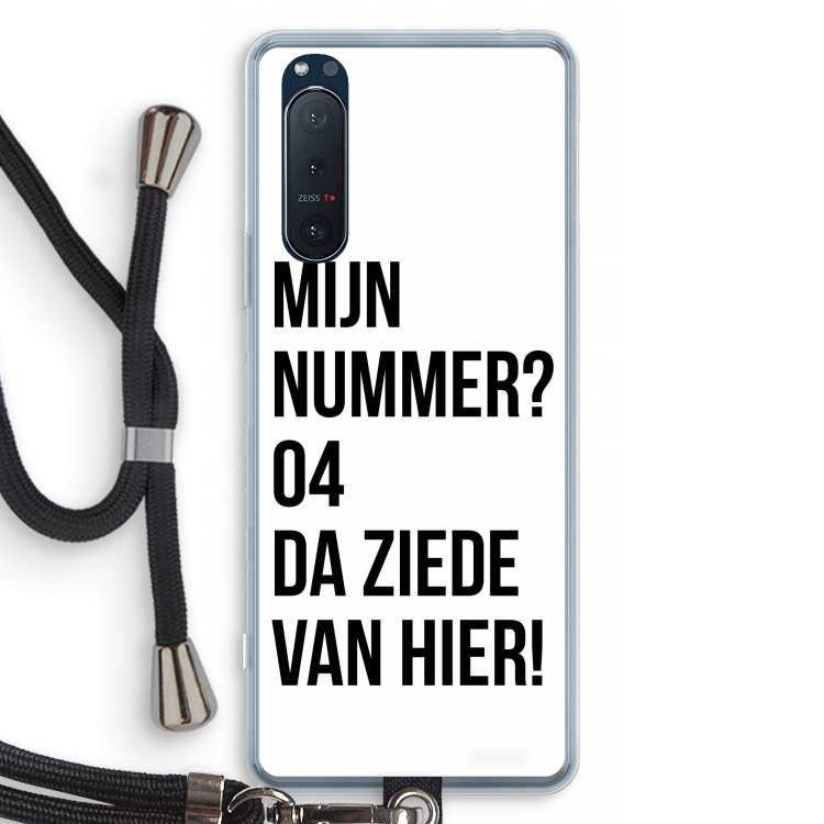 Da ziede van hier: Sony Xperia 5 II Transparant Hoesje met koord