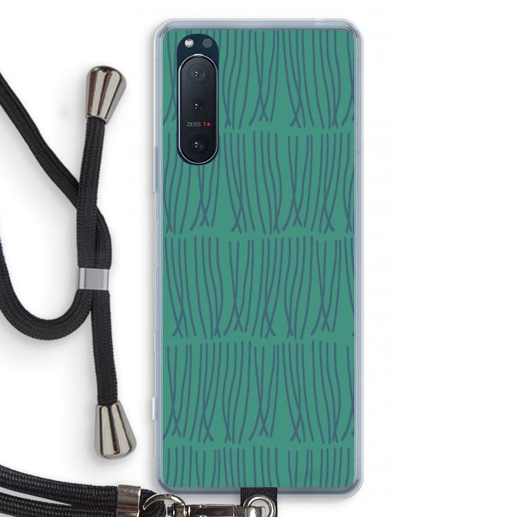 Swirls: Sony Xperia 5 II Transparant Hoesje met koord