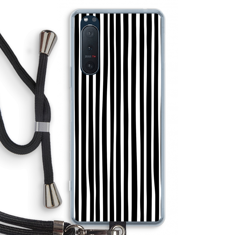 Stripes: Sony Xperia 5 II Transparant Hoesje met koord
