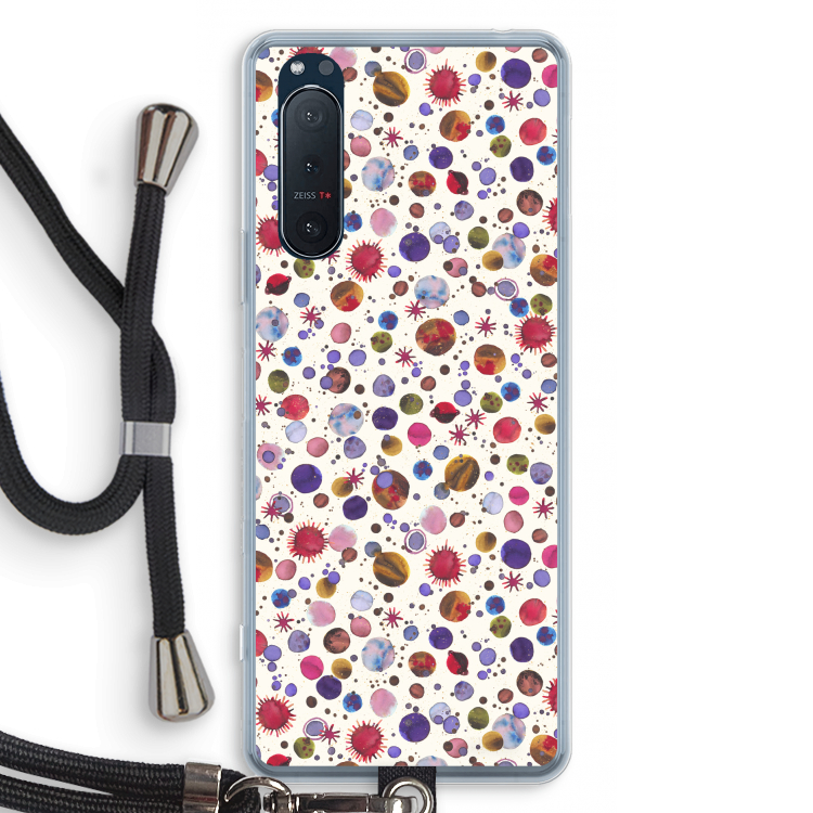 Planets Space: Sony Xperia 5 II Transparant Hoesje met koord