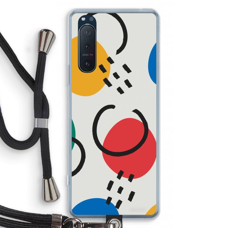 Illustratieve pop 3: Sony Xperia 5 II Transparant Hoesje met koord