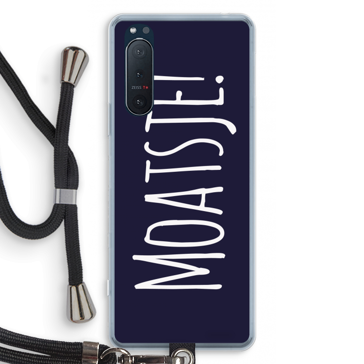 Moatsje!: Sony Xperia 5 II Transparant Hoesje met koord