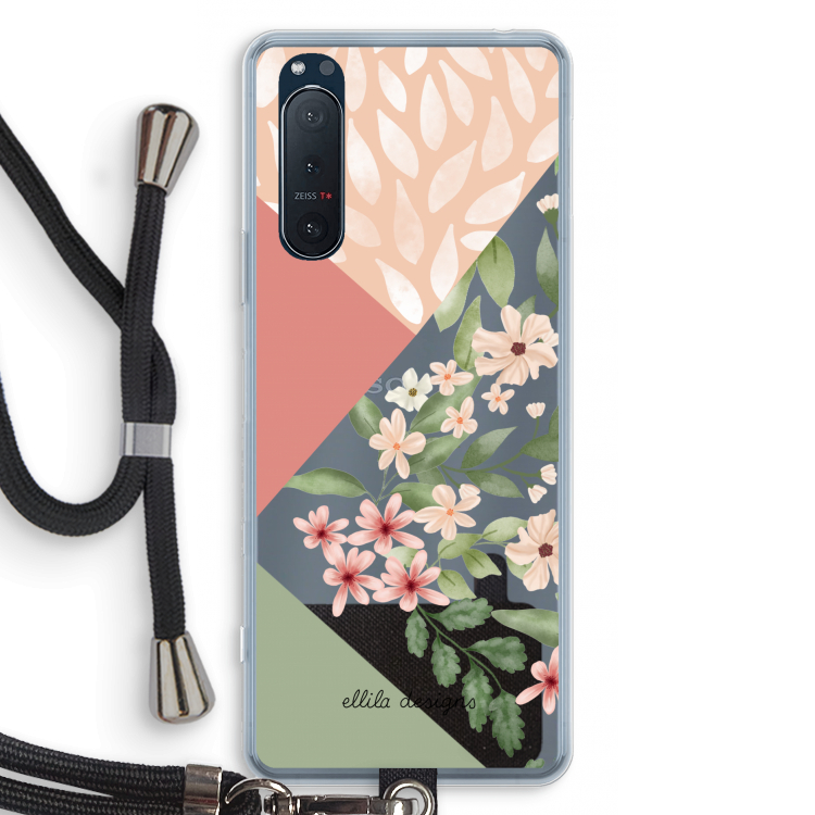 Sweet heaven geometrics: Sony Xperia 5 II Transparant Hoesje met koord