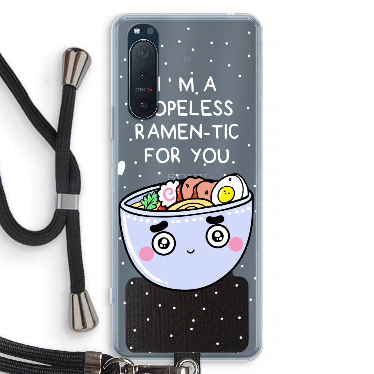 I'm A Hopeless Ramen-Tic For You: Sony Xperia 5 II Transparant Hoesje met koord