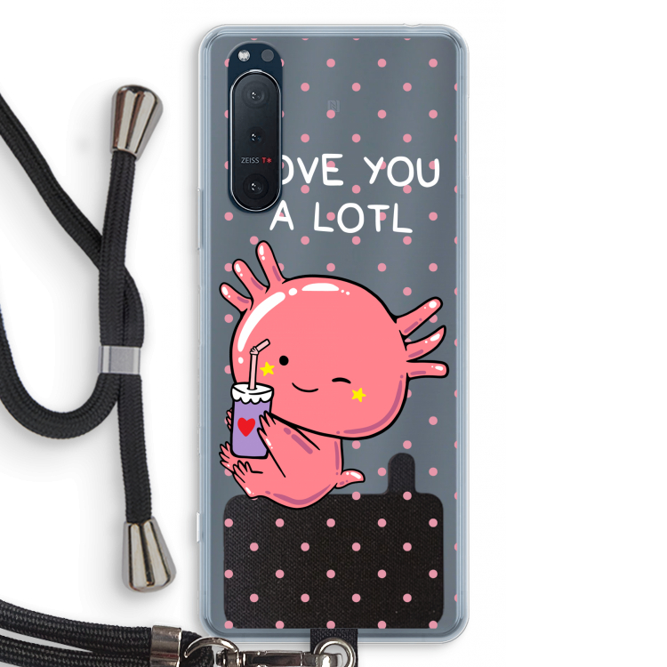 Love You A Lotl: Sony Xperia 5 II Transparant Hoesje met koord