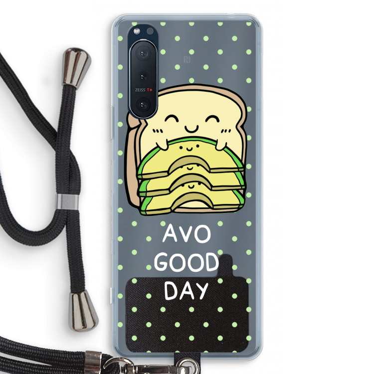 Avo Good Day: Sony Xperia 5 II Transparant Hoesje met koord