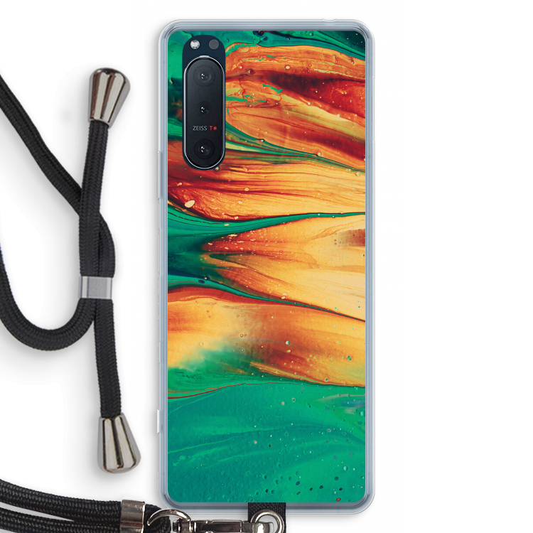 Green Inferno: Sony Xperia 5 II Transparant Hoesje met koord