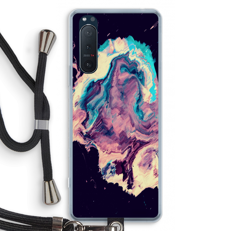 Cosmic Silence: Sony Xperia 5 II Transparant Hoesje met koord