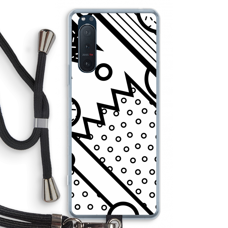 Pop Art #4: Sony Xperia 5 II Transparant Hoesje met koord