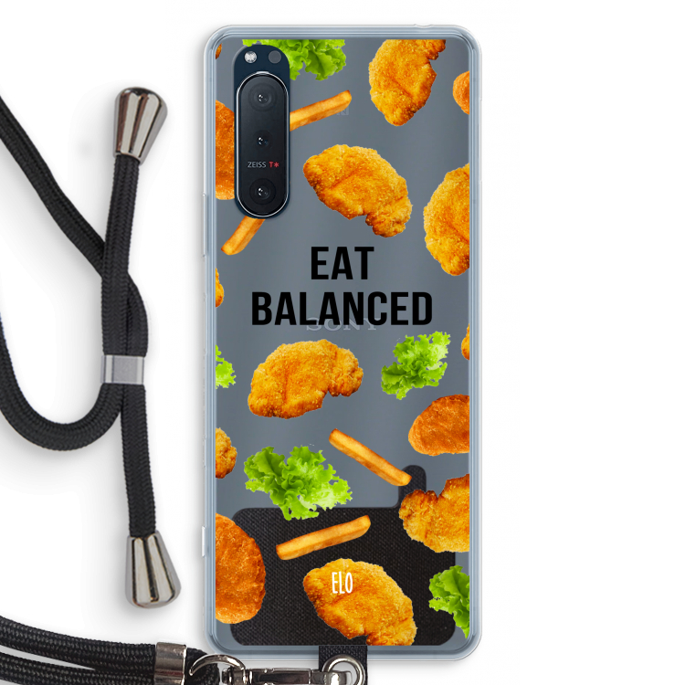 Eat Balanced: Sony Xperia 5 II Transparant Hoesje met koord