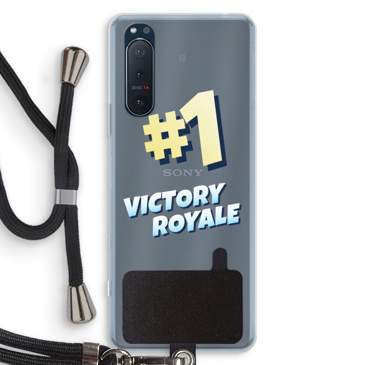 Victory Royale: Sony Xperia 5 II Transparant Hoesje met koord