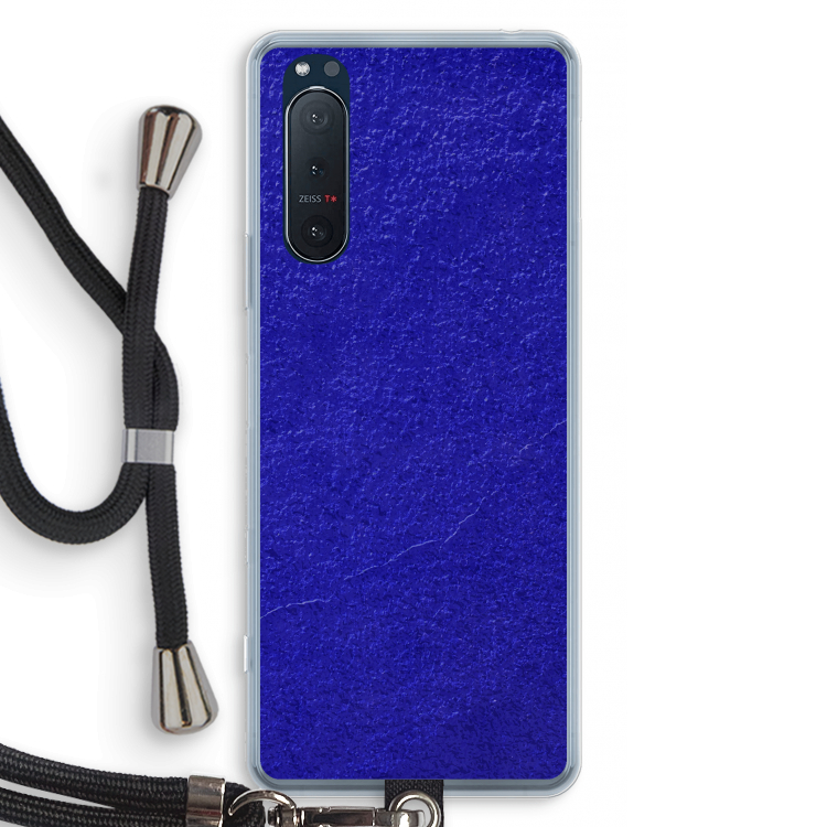 Majorelle Blue: Sony Xperia 5 II Transparant Hoesje met koord