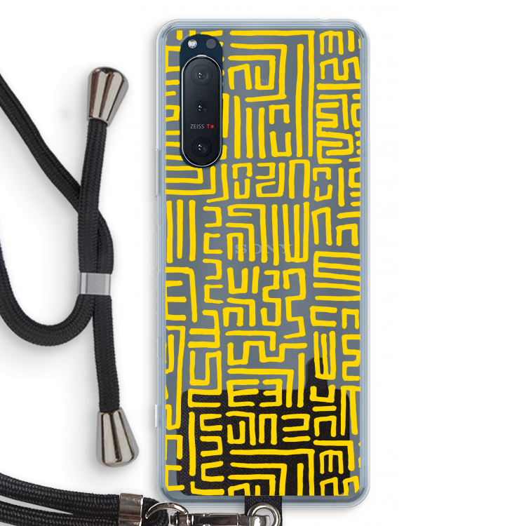 Majorelle Blue Print: Sony Xperia 5 II Transparant Hoesje met koord