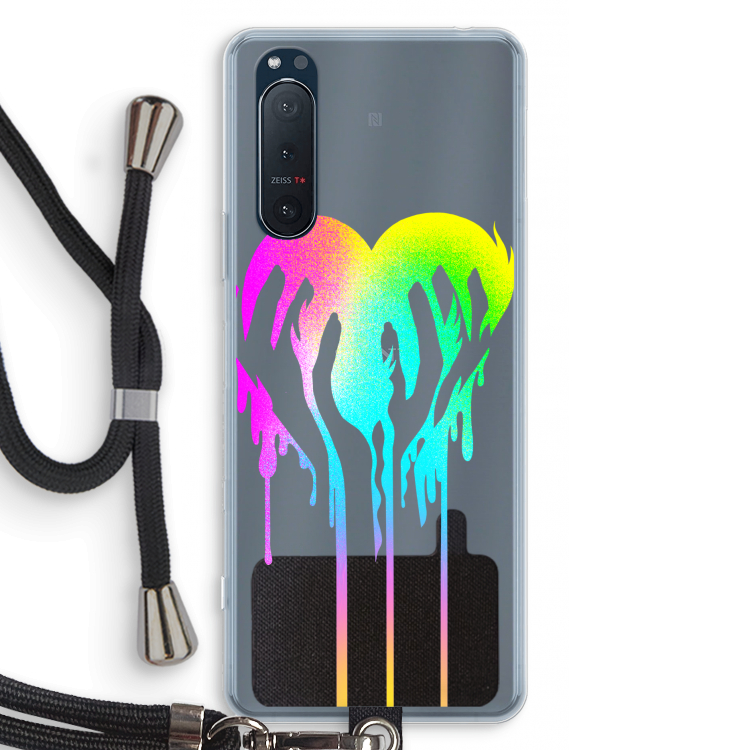 Hold My Heart: Sony Xperia 5 II Transparant Hoesje met koord