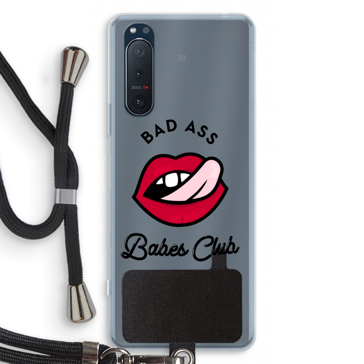 Badass Babes Club: Sony Xperia 5 II Transparant Hoesje met koord