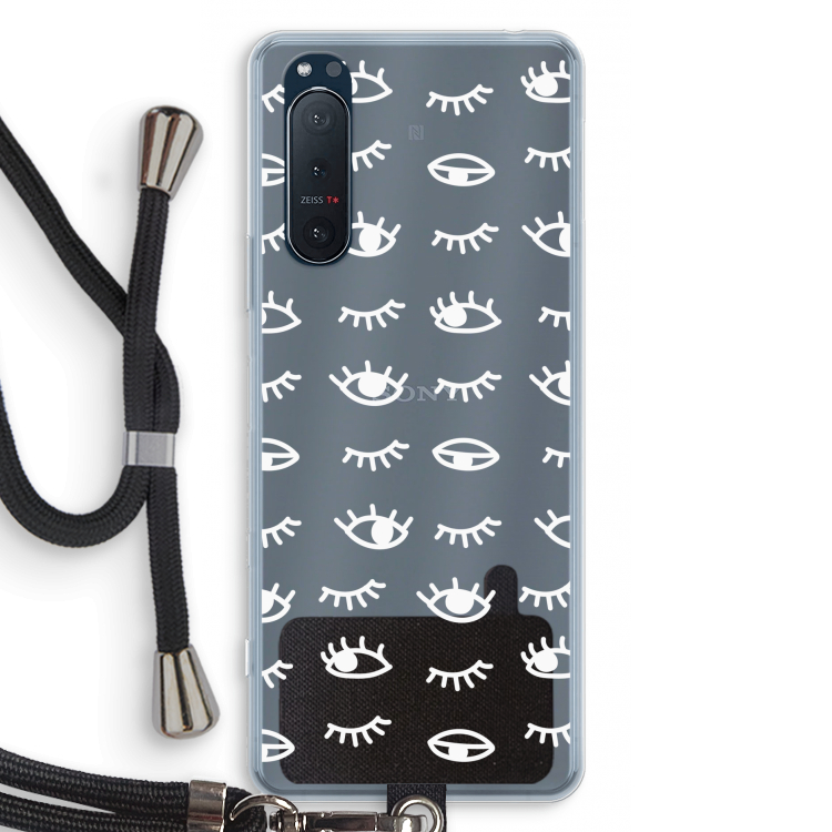 Eye pattern #3: Sony Xperia 5 II Transparant Hoesje met koord