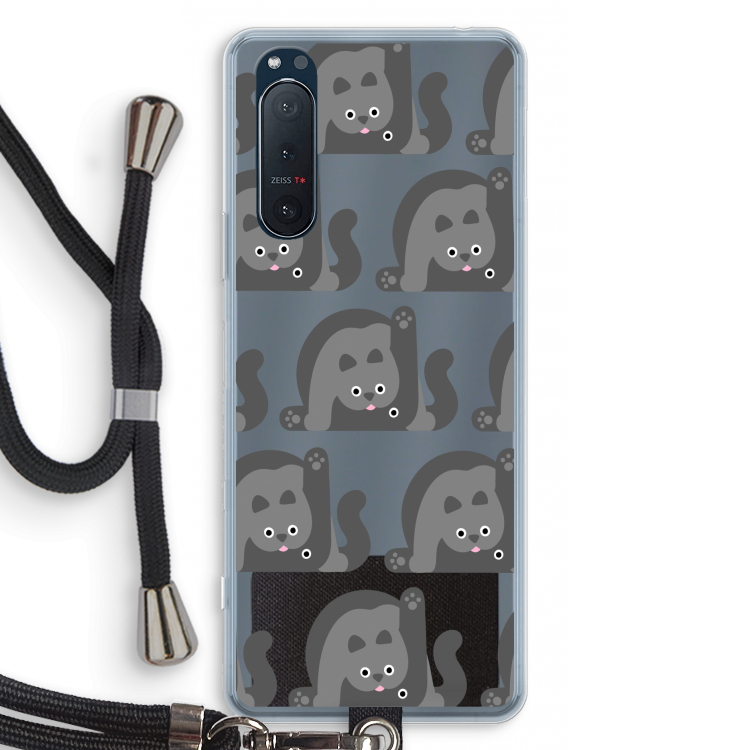 Cats: Sony Xperia 5 II Transparant Hoesje met koord