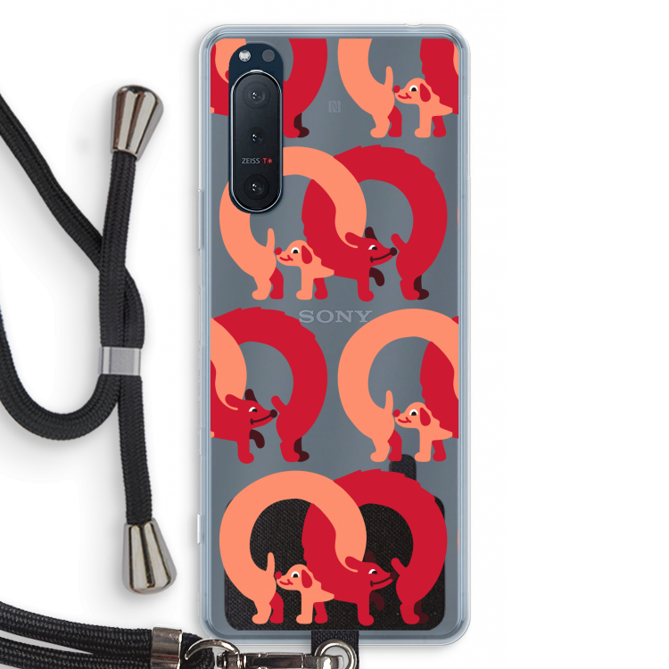 Dogs: Sony Xperia 5 II Transparant Hoesje met koord