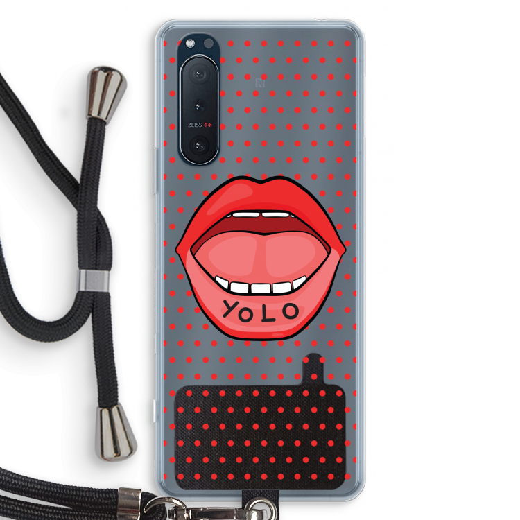 Yolo Denise: Sony Xperia 5 II Transparant Hoesje met koord