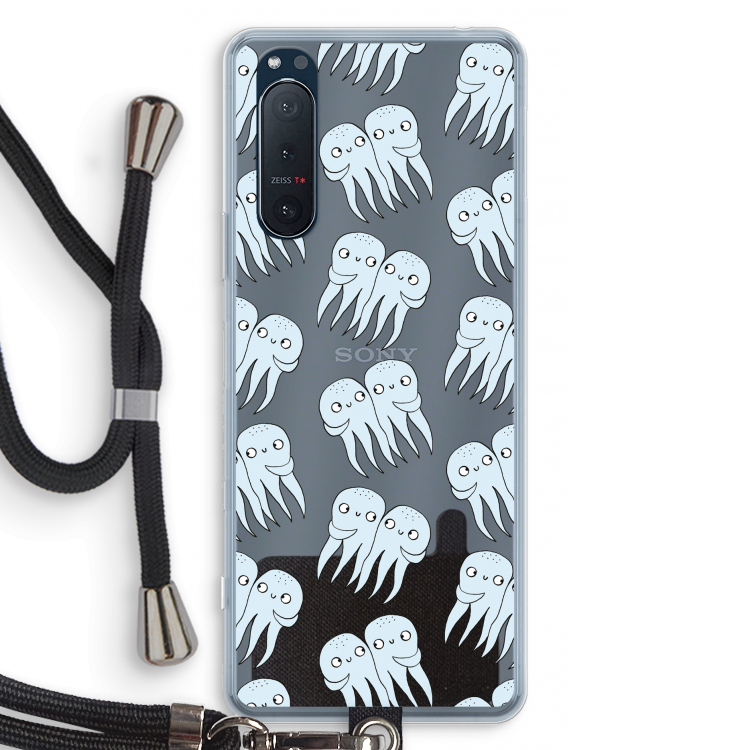 Octopussen: Sony Xperia 5 II Transparant Hoesje met koord