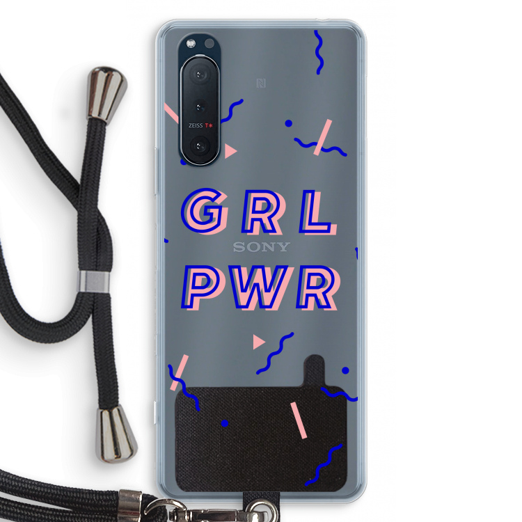 GRL PWR: Sony Xperia 5 II Transparant Hoesje met koord