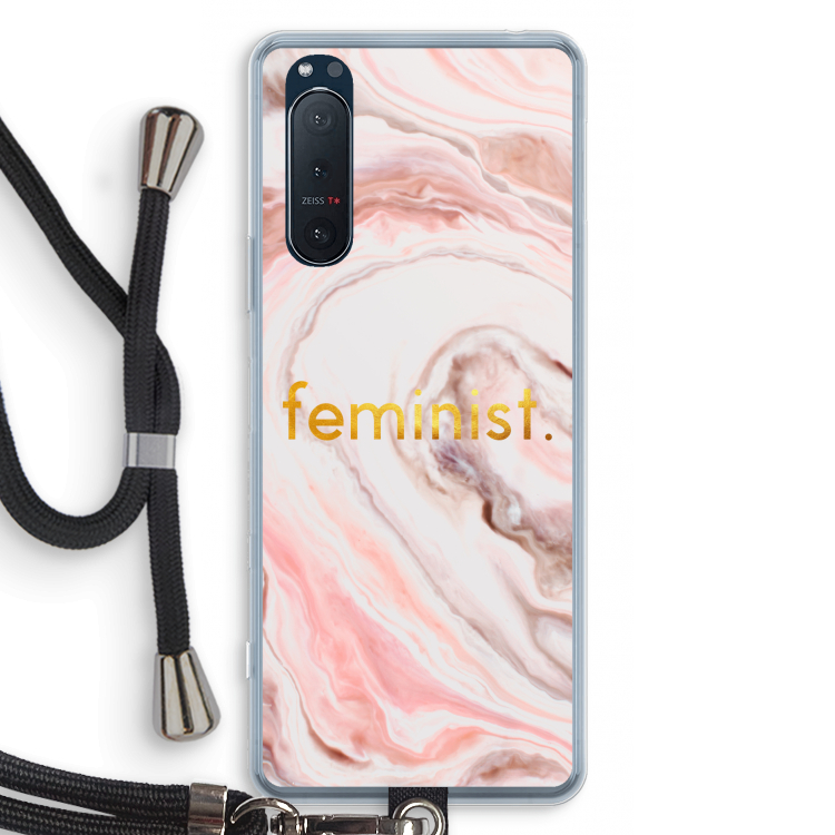 Feminist: Sony Xperia 5 II Transparant Hoesje met koord