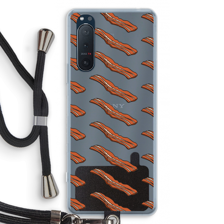 Bacon to my eggs #2: Sony Xperia 5 II Transparant Hoesje met koord