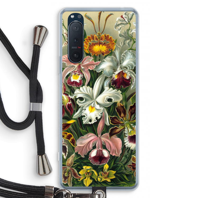 Haeckel Orchidae: Sony Xperia 5 II Transparant Hoesje met koord