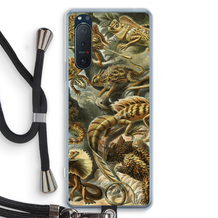 Haeckel Lacertilia: Sony Xperia 5 II Transparant Hoesje met koord