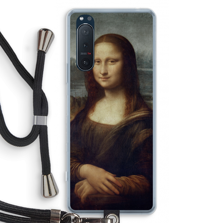 Mona Lisa: Sony Xperia 5 II Transparant Hoesje met koord