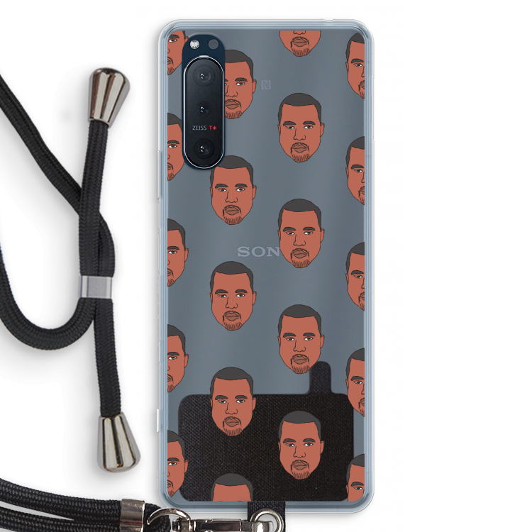 Kanye Call Me?: Sony Xperia 5 II Transparant Hoesje met koord