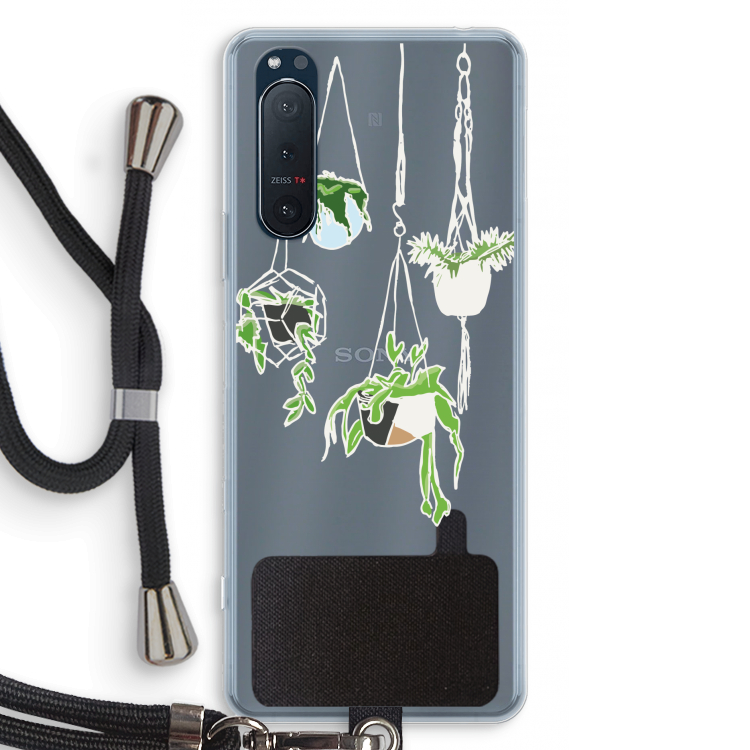 Hang In There: Sony Xperia 5 II Transparant Hoesje met koord