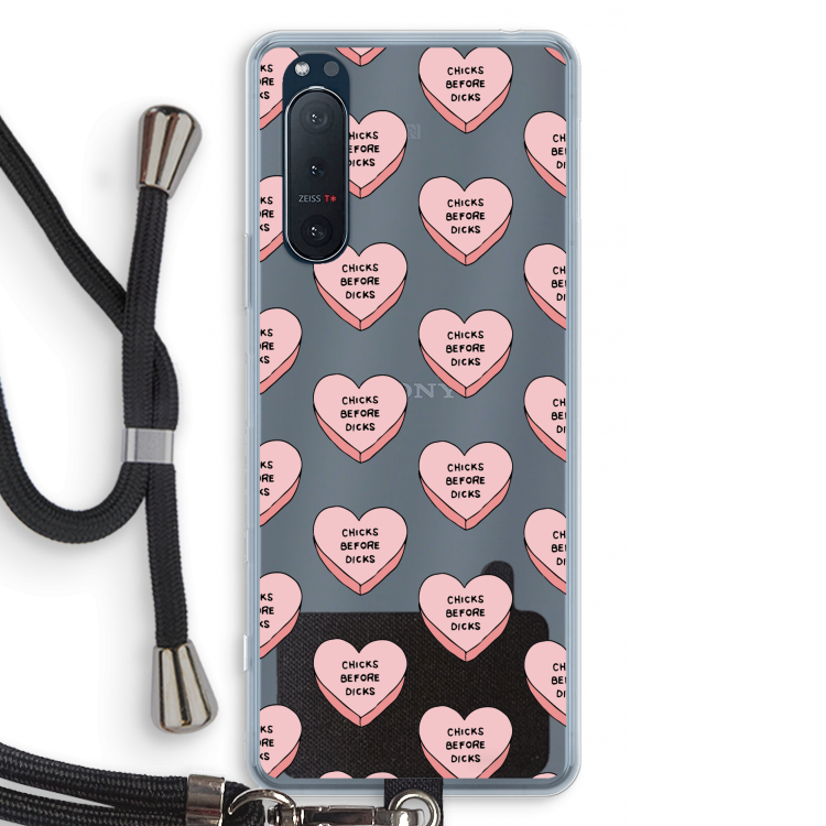 Chicks before dicks: Sony Xperia 5 II Transparant Hoesje met koord