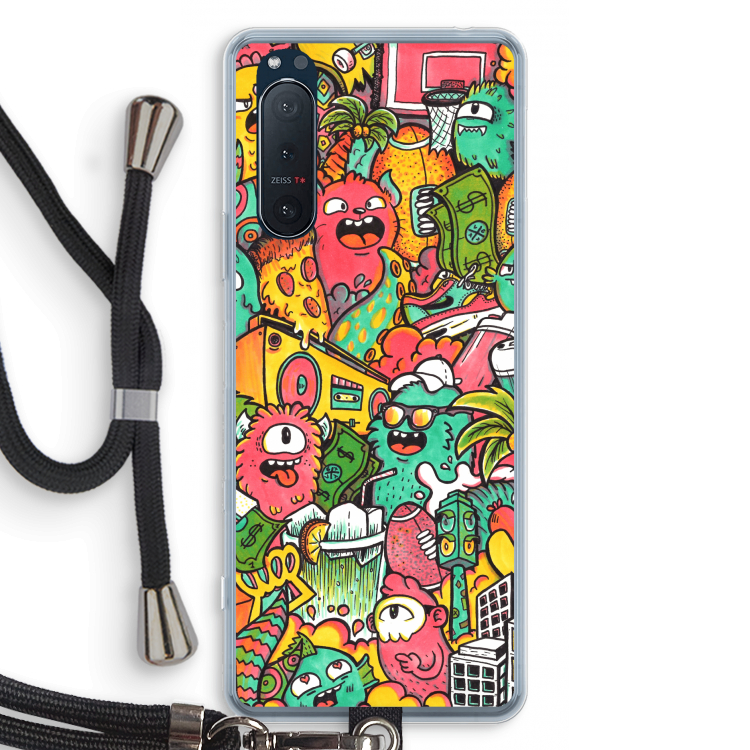Vexx City: Sony Xperia 5 II Transparant Hoesje met koord