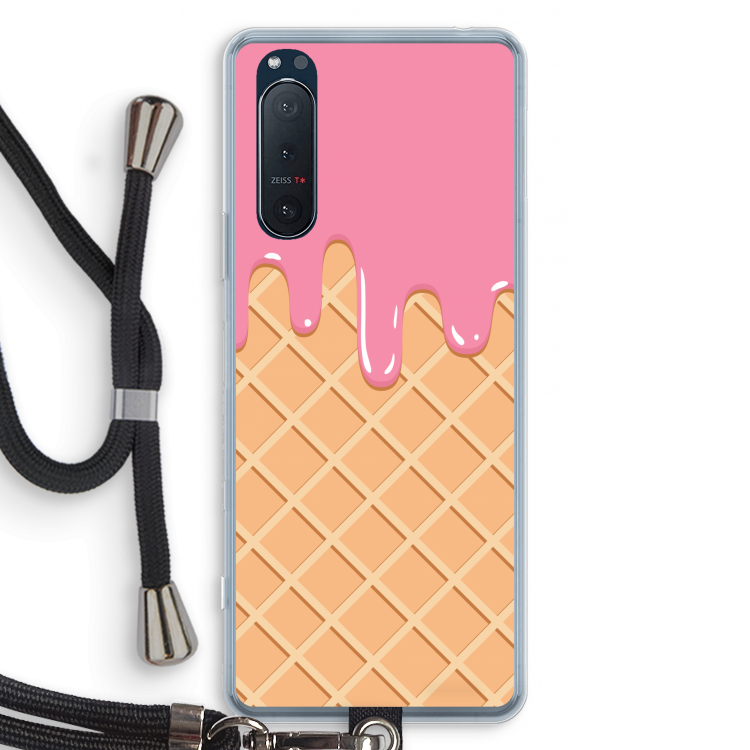 Ice cream: Sony Xperia 5 II Transparant Hoesje met koord