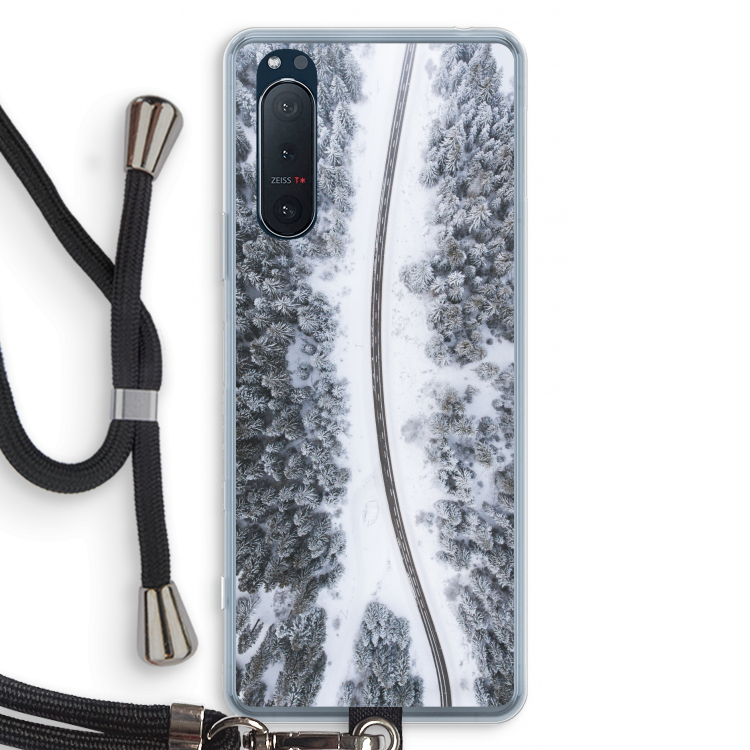 Snøfall: Sony Xperia 5 II Transparant Hoesje met koord