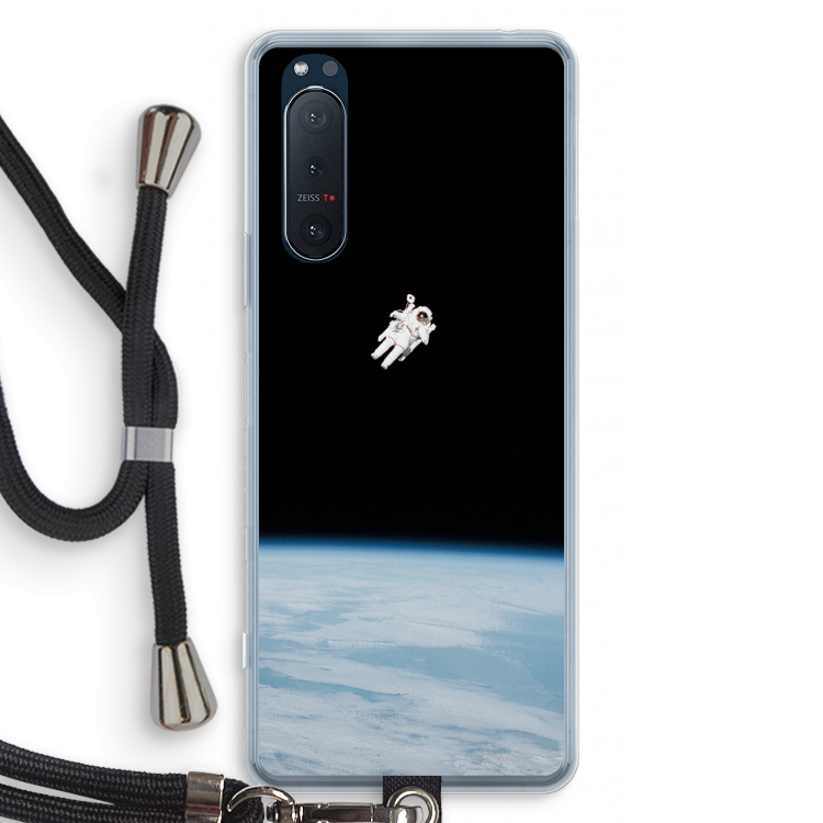 Alone in Space: Sony Xperia 5 II Transparant Hoesje met koord