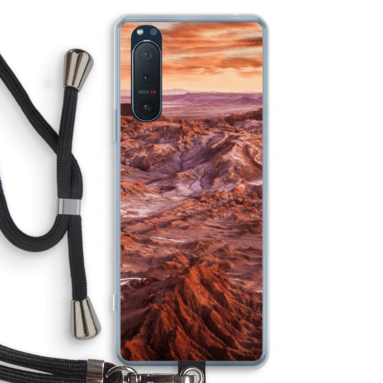 Mars: Sony Xperia 5 II Transparant Hoesje met koord