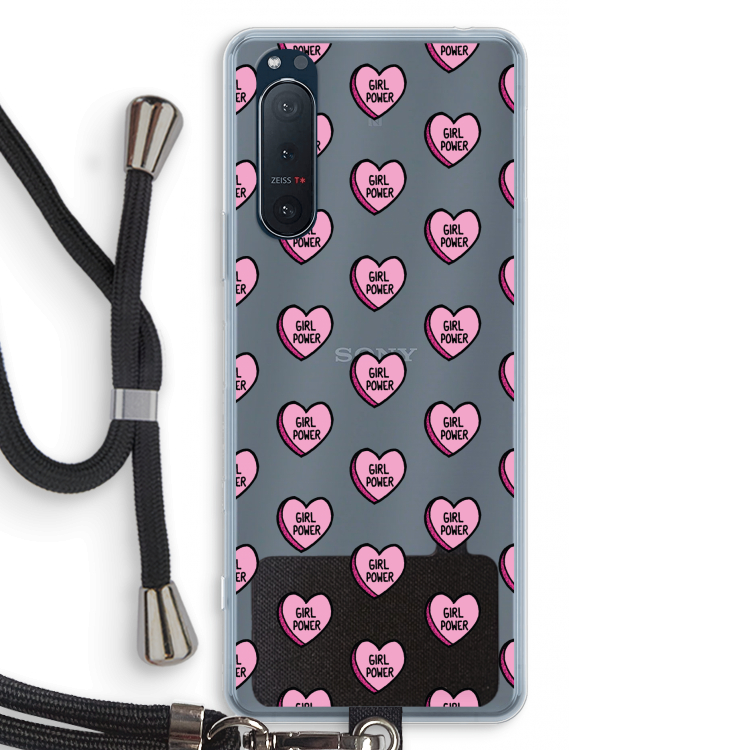GIRL POWER: Sony Xperia 5 II Transparant Hoesje met koord