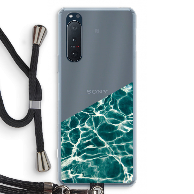 Weerkaatsing water: Sony Xperia 5 II Transparant Hoesje met koord